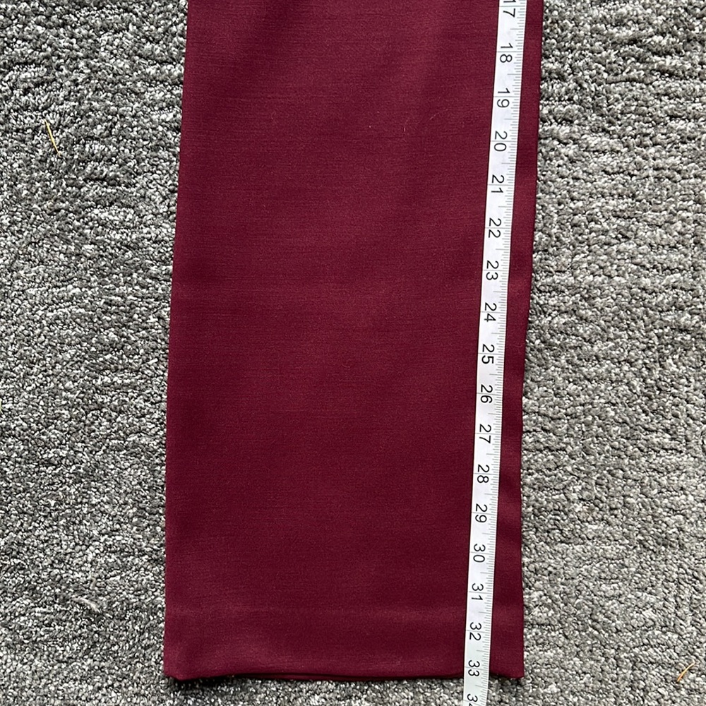 🌹TROUVE maroon burgundy stretch plain front trouser dress pants Sz 2 - Picture 7 of 10